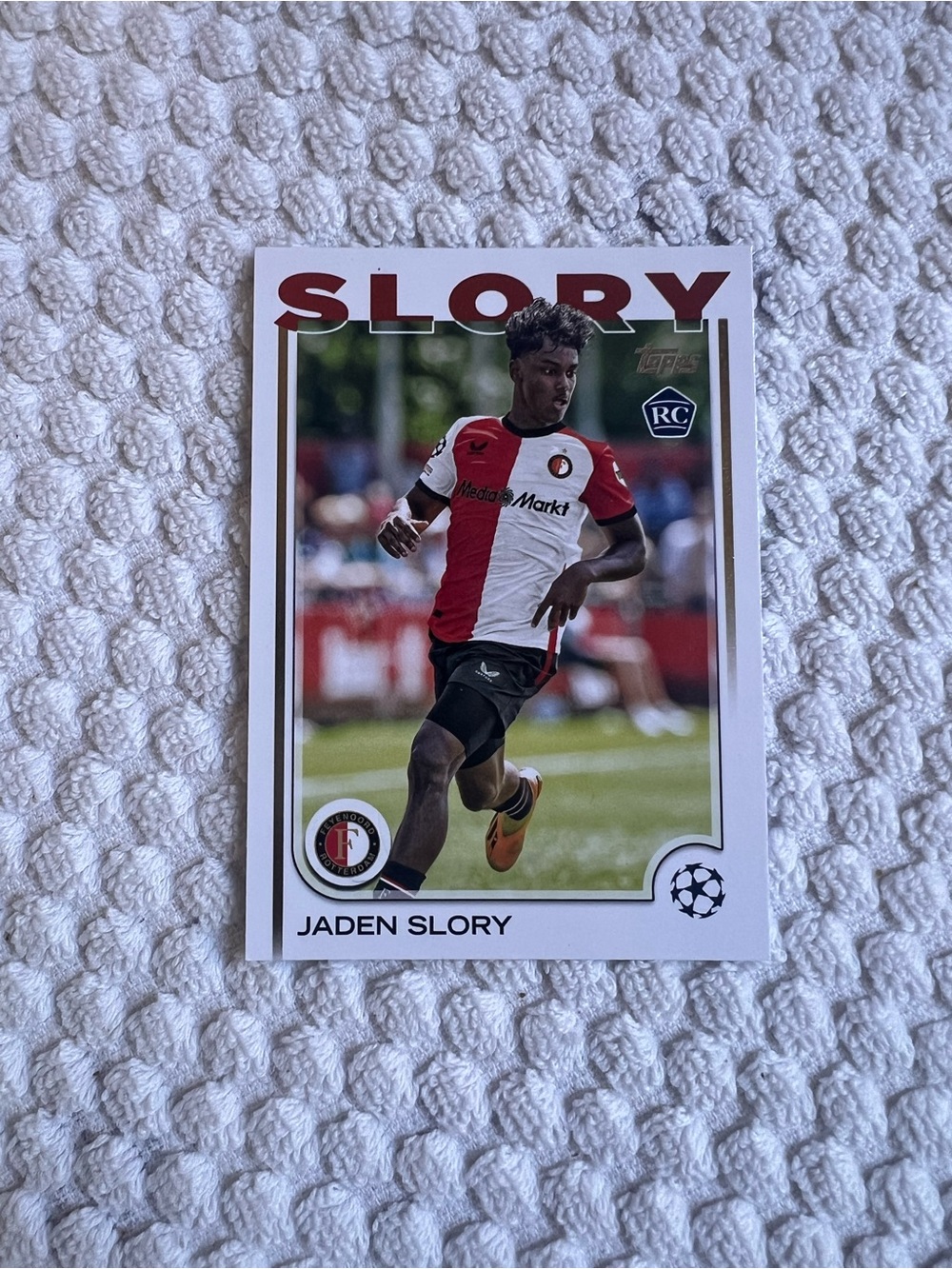 Topps Jaden Slory Soccer Card - Red & White Team Design